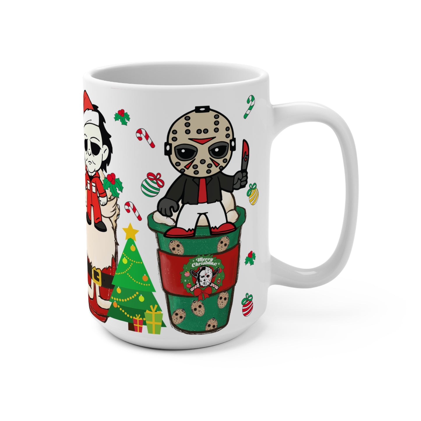 Horror Movie Character Coffee Mug, Halloween Mug, Spooky Mug, Creepy Mug, Scary Mug, Halloween Decor