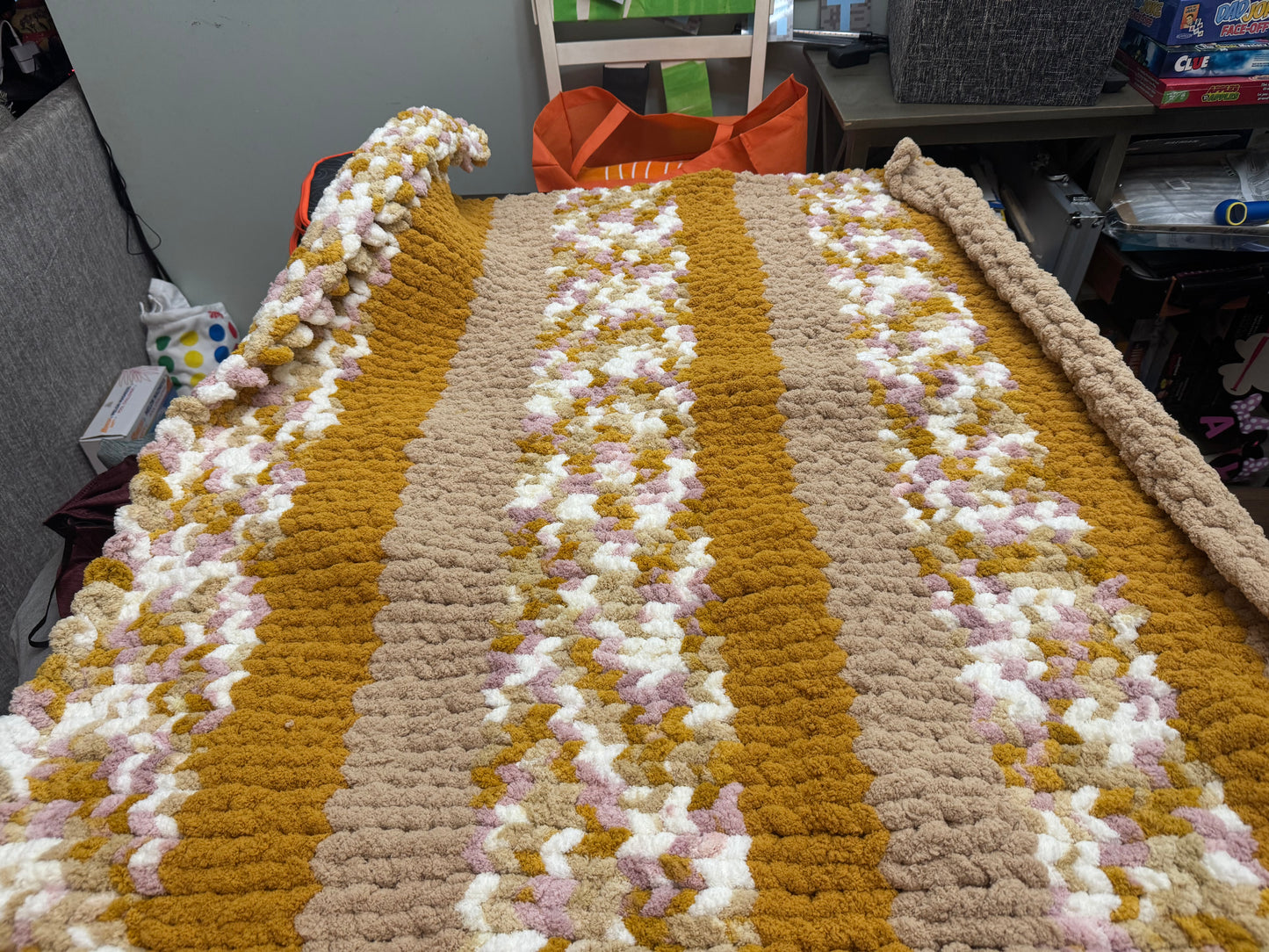 Winnie the Pooh inspired chunky blanket